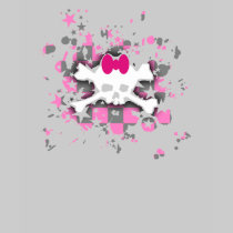 Girly Skull & Bones Splatter Tee t-shirts