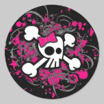 Girly Skull & Bones Stickers stickers