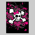 Girly Skull & Crossbones posters