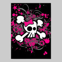 Girly Skull & Crossbones posters