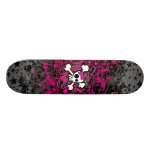 Girly Skull & Crossbones Skateboard