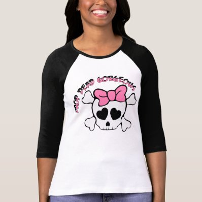 GIRLY SKULL,,FUNNY SKULL T SHIRTS