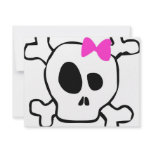 Girly skull invitations