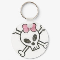 Girly skull keychain by randilynw Girly skull keychain
