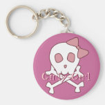 Girly Skull Keychain