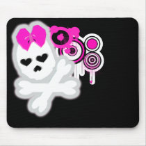 Girly SKull Mousepad mousepads