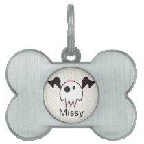 Girly Skull Pet Tag