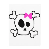 Girly skull postcards