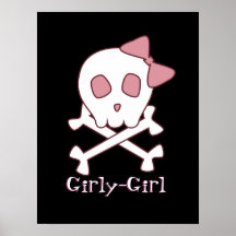Girly Skull Poster