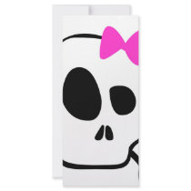 Girly skull rack cards