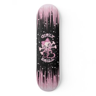Girly Skull Skate skateboard
