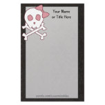 Girly Skull Stationery