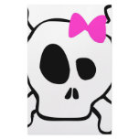 Girly skull stationery paper