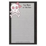 Girly Skull Stationery