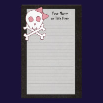 Girly Skull Stationery stationery