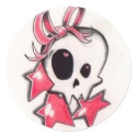 girly skull sticker