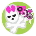 Girly SKull Sticker