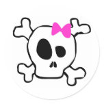 Girly skull stickers