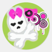 Girly SKull Sticker