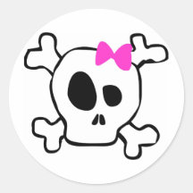 Girly skull stickers