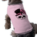 Girly Skull with Hat and Pink Bow pet clothing by evilinpink Girly Skull with Hat and Pink Bow pet clothing