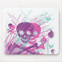 Girly Skulls Mouse Pad mousepads