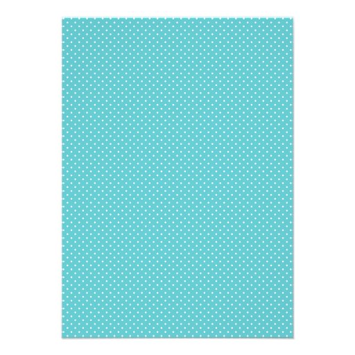 Girly Teal White Polka Dots, Your Monogram Initial Announcements