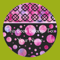 Girly This Book Belongs To Sticker stickers