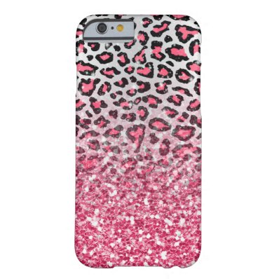 girly trendy bubble gum pink leopard animal print barely there iPhone 6 case