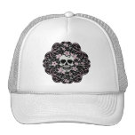Girly Vintage Skull Trucker Hats