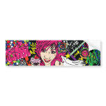 Girlz Crazy Music Bumper Sticker