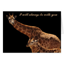 girraffes, I will always be with you Greeting Cards
