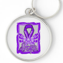 GIST Cancer Hope Butterfly Portrait Keychain
