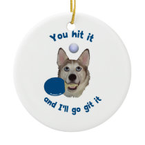 Git It Ping Pong Dog Ornament