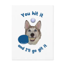 Git It Ping Pong Dog Post Card