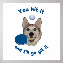 Git It Ping Pong Dog Poster