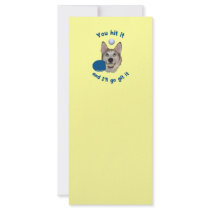 Git It Ping Pong Dog Personalized Rack Card