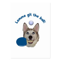 Git the Ball Ping Pong Dog Business Cards