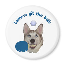 Git the Ball Ping Pong Dog Refrigerator Magnet