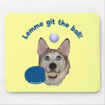 Git the Ball Ping Pong Dog Mousepads