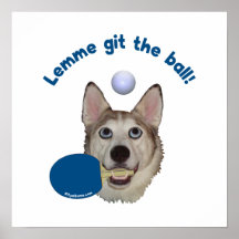 Git the Ball Ping Pong Dog Poster