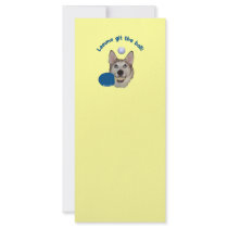 Git the Ball Ping Pong Dog Rack Card Design