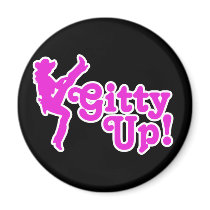 Gitty Up Trendy Cowgirl magnets by BoogieMonst Gitty Up Trendy Cowgirl magnets