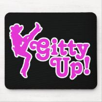 Gitty Up Trendy Cowgirl mousepads by BoogieMonst Gitty Up Trendy Cowgirl mousepads