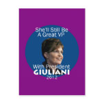 Giuliani Palin 2012 Postcard