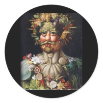 Giuseppe Arcimboldo Vegetable Man (Vertumnus) Round Stickers