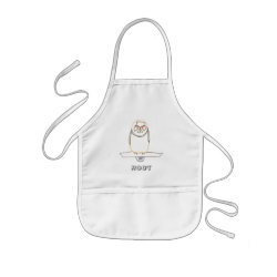 Give a hoot, color in Owl that says Hoot, aprons apron