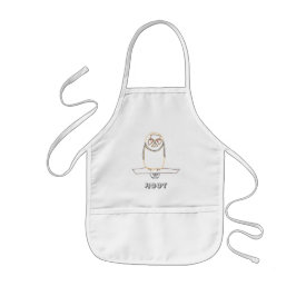 Give a hoot, color in Owl that says Hoot, aprons apron