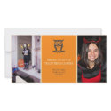 Give a hoot cute owl orange Halloween two photos photocard