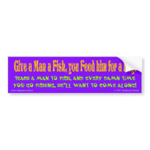Give a Man a Fish bumper stickers